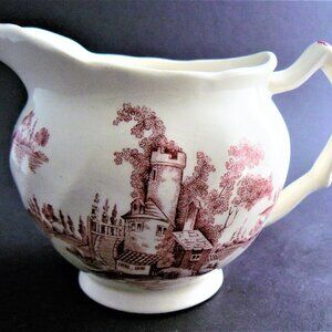 Vintage Johnson Bros Red Creamer England